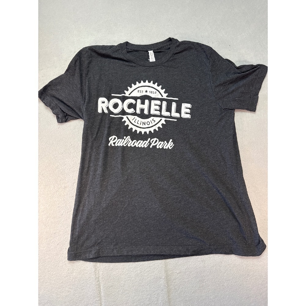 Bella+Canvas Rochelle Railroad Park T-Shirt Graphic Tee Travel XL, Train lovers